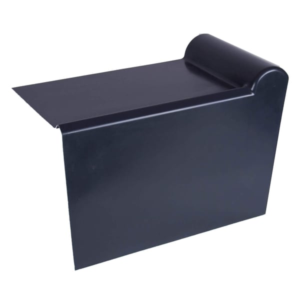 Stabipol polyester dakgoot donkergrijs, hoofdaanzicht met gerolde voorrand, materiaaldikte 1,80 mm