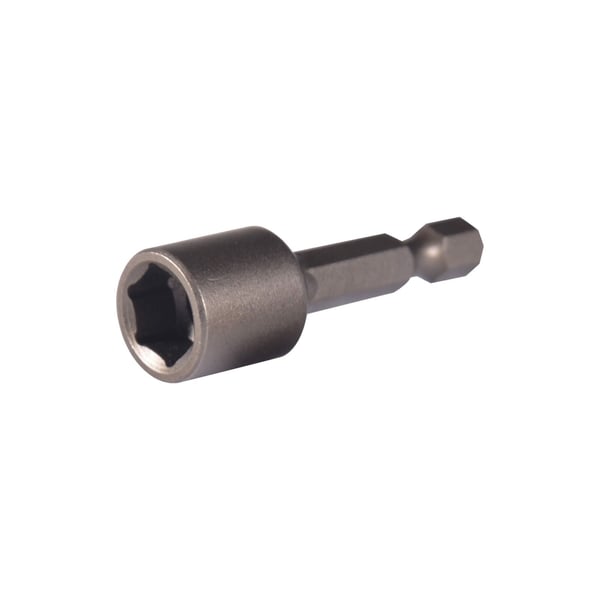 Metalen schroefbit RVS blank met zeskantopname en zeskantbit