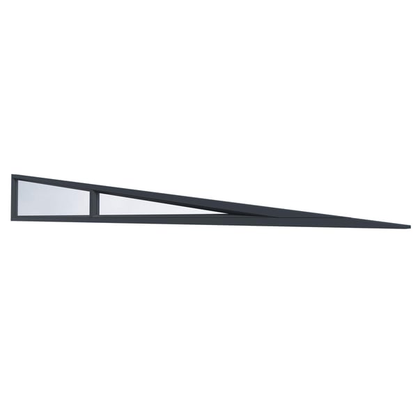 Zijwig RAL 7016, donkergrijs, driehoekige vorm met smal frame en witte vulling, hoofdweergave