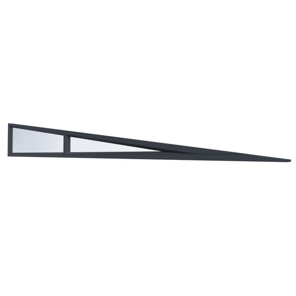 Zijwig RAL 7016, donkergrijs, driehoekige vorm met smal frame en witte vulling, hoofdweergave