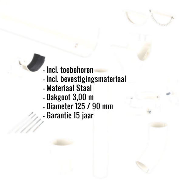 Stalen dakgoot voordeelpakket 3,00 m