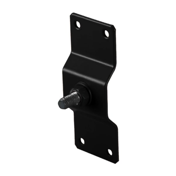 Stalen muurbeugel Gitzwart RAL 9005, voor regenpijpklemmen, met draadbout