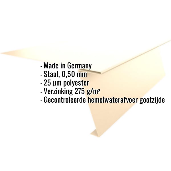 Startprofiel voor felsplaat PD-510-S, licht ivoorkleurig, met ingebedde productgegevens