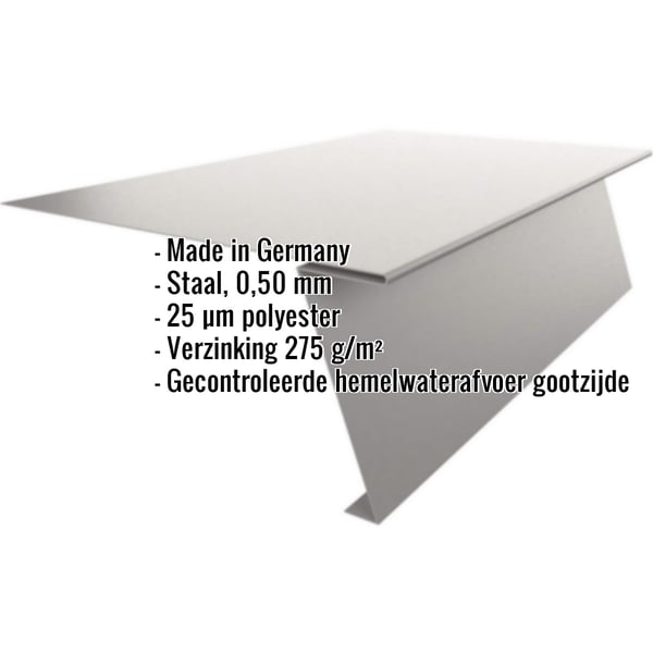 Startprofiel voor felsplaat PD-510-S, grijs aluminiumkleurig, met ingebedde specificaties