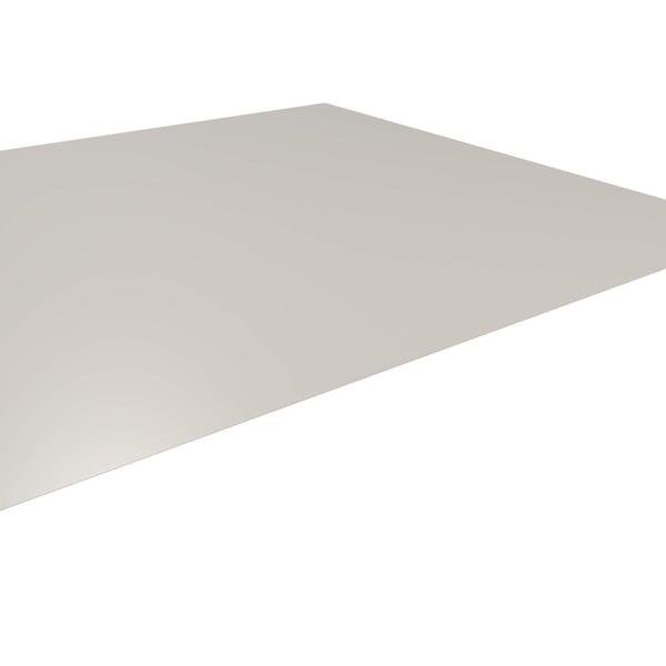 Vlakke plaat staal 0,50 mm zuiverwit RAL 9010, schuin van bovenaf