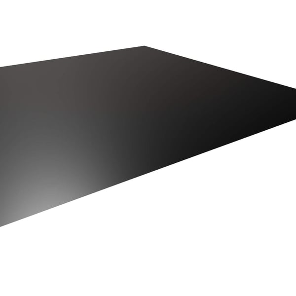 Vlakke plaat gitzwart RAL 9005 van staal 0,50 mm, hoofdweergave