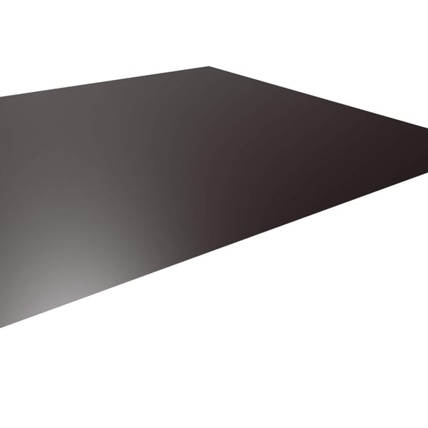 Vlakke plaat staal 0,63 mm chocoladebruin RAL 8017 met 25 µm polyestercoating, hoofdaanzicht