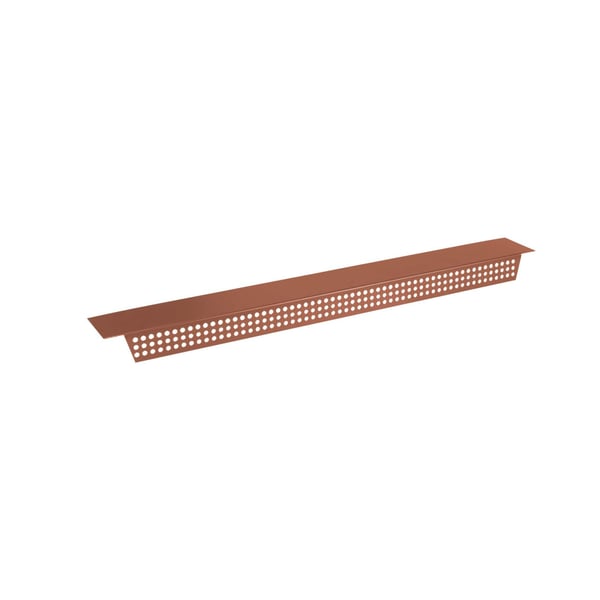Geperforeerd tandprofiel, koperbruin (RAL 8004), 0,75 mm staal, vrijstaand
