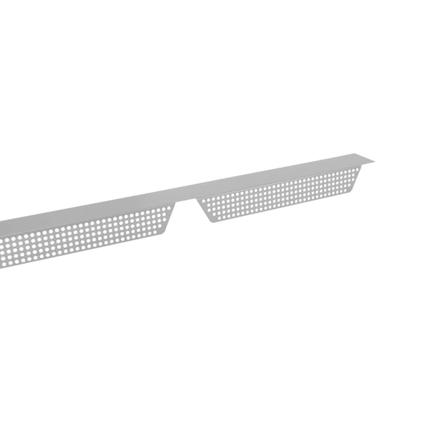 Geperforeerd tandprofiel, Zilver-Metallic, 0,75 mm staal, bovenaanzicht schuin