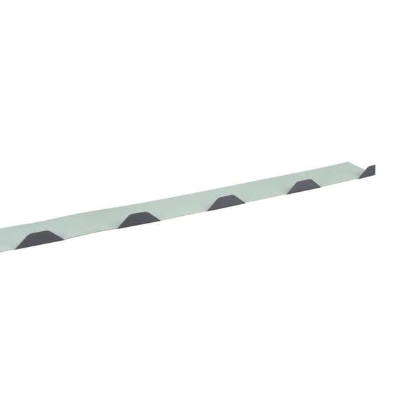Tandplaat ongeperforeerd, antracietgrijs RAL 7016, 0,75 mm staal, detail bovenaanzicht