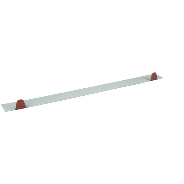 Tandplaat onperforeerd, 0,75 mm staal, roodbruin RAL 8012, lange weergave