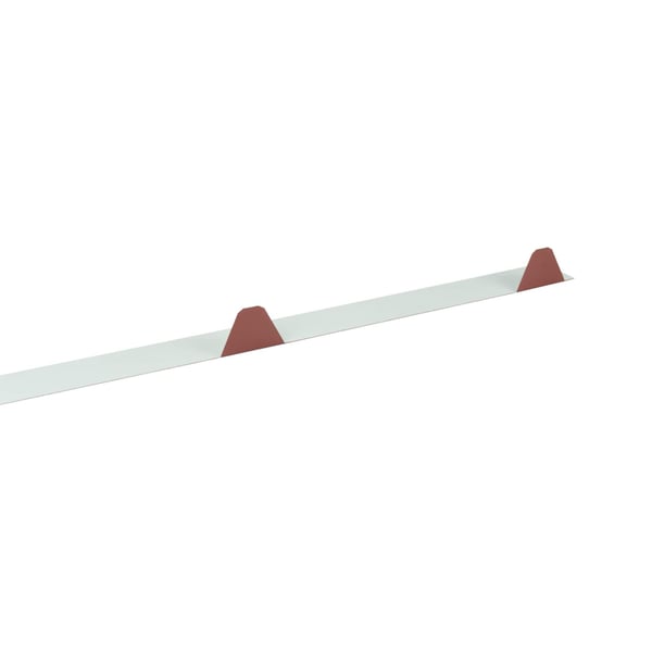 Tandplaat ongeperforeerd, roodbruin RAL 8012, Weckman staal 0,75 mm, detail van de profielvorm