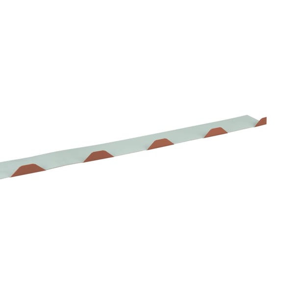 Tandplaat ongeperforeerd, koperbruin (RAL 8004) van staal, 0,75 mm, zijaanzicht