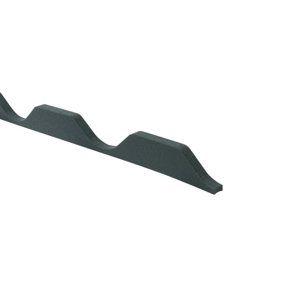 Profielvuller van zwart schuim, 2,50 cm dik, met golfprofiel