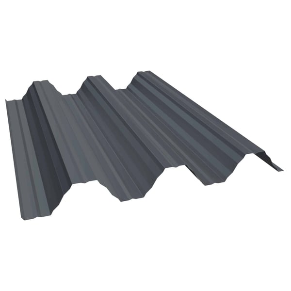 Damwandplaat T92P dak 0,50 mm staal antracietgrijs RAL 7016, hoofdaanzicht