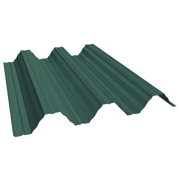Damwandplaat T92P dakplaat van staal, 0,63 mm, mosgroen (RAL 6005) met 25 µm polyestercoating