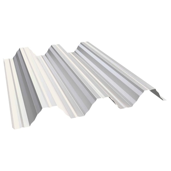 Damwandplaat T92P dak van staal 0,75 mm in Zuiverwit (RAL 9010) met 25 µm polyestercoating