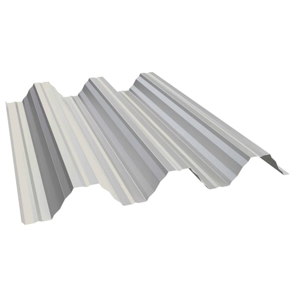 Damwandplaat T92P dak Grijswit (RAL 9002) van staal 0,75 mm, 25 µm polyester coating