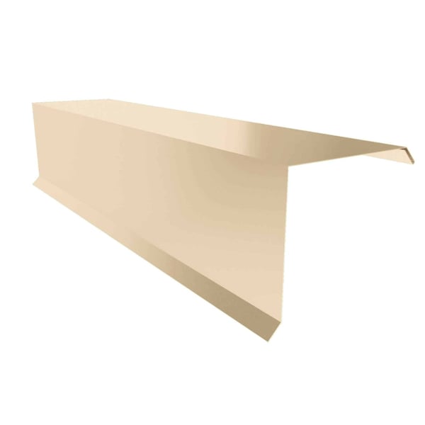 Windveer licht ivoorkleurig (RAL 1015) van staal 0,50 mm, 25 µm polyestercoating, hoofdaanzicht