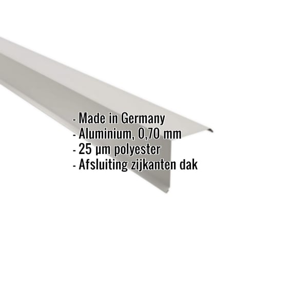 Gevelpan Aluminium Zilver-Metallic met ingebedde gegevens Made in Germany, 0,70 mm, 25 µm polyester