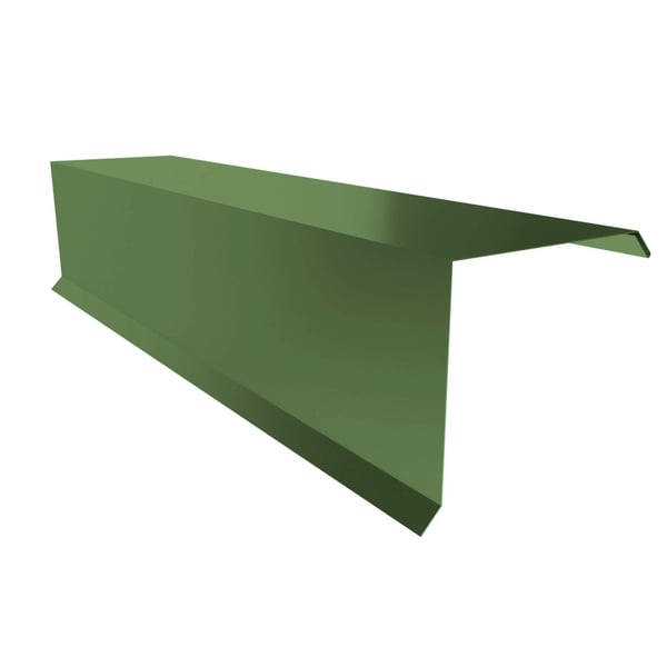 Gevelpan uit staal in Resedagroen (RAL 6011), 0,50 mm dikte, vrijstaand