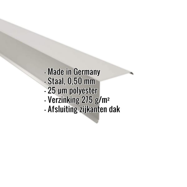 Gevelpan Zilver-Metallic, 0,50 mm staal, met ingebedde specificaties