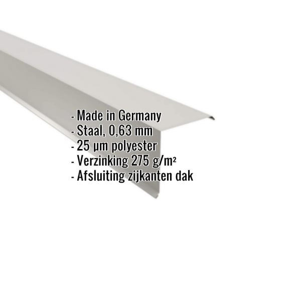 Gevelpan 15x15 cm Zilver-Metallic, staal 0,63 mm, met ingebedde productgegevens