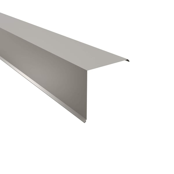 Gevelhoekprofiel van staal, lichtgrijs (RAL 7035), 0,50 mm, 25 µm polyestercoating