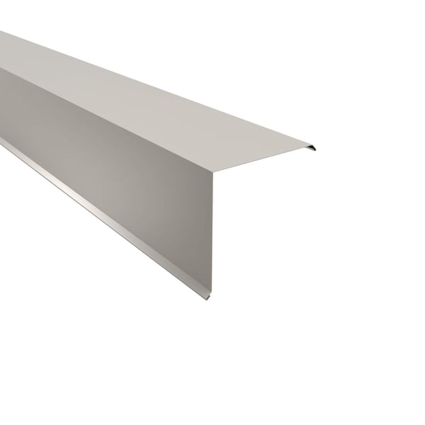 Gevelhoekprofiel van zuiverwit staal, 0,50 mm dik, 25 µm polyestercoating