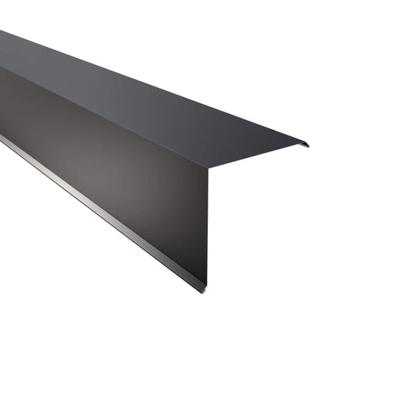 Gevelpan van antracietgrijs staal, 0,63 mm dik, 25 µm polyestercoating, hoofdaanzicht