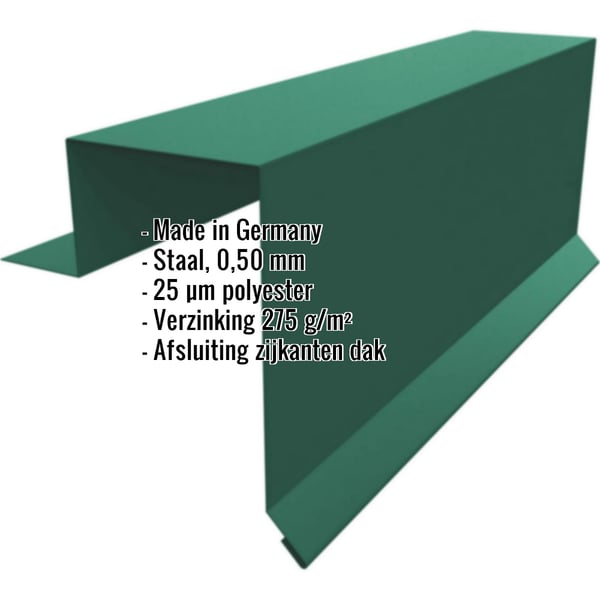 Gevelpan Stehfalzprofiel PD-510-S mosgroen, staal 0,50 mm, met ingebedde specificaties