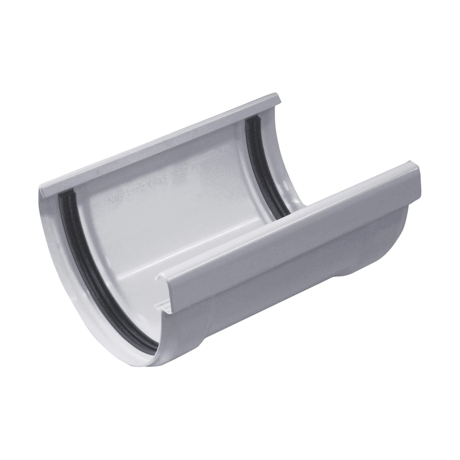 Zoom Modal | Goot verbindingsstuk met rubber | PVC | Ø 125 mm | Kleur grijs | 0