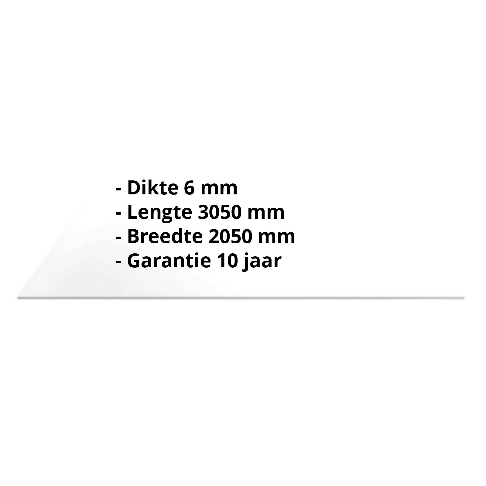 Polycarbonaat massieve vlakke plaat | 6,00 mm | Helder | 3050 x 2050 mm #2