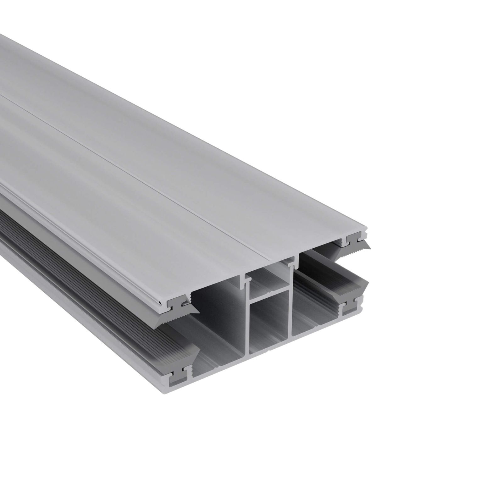 DUO | Koppelprofiel | 10 mm | Compleet | Aluminium | Blank | 2000 mm #1