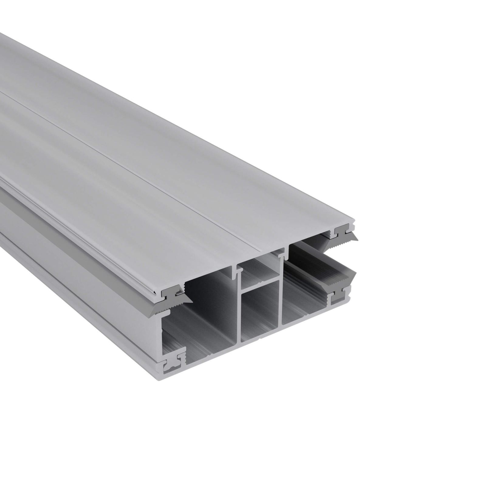 DUO | Randprofiel | 10 mm | Compleet | Aluminium | Blank | 2000 mm #1