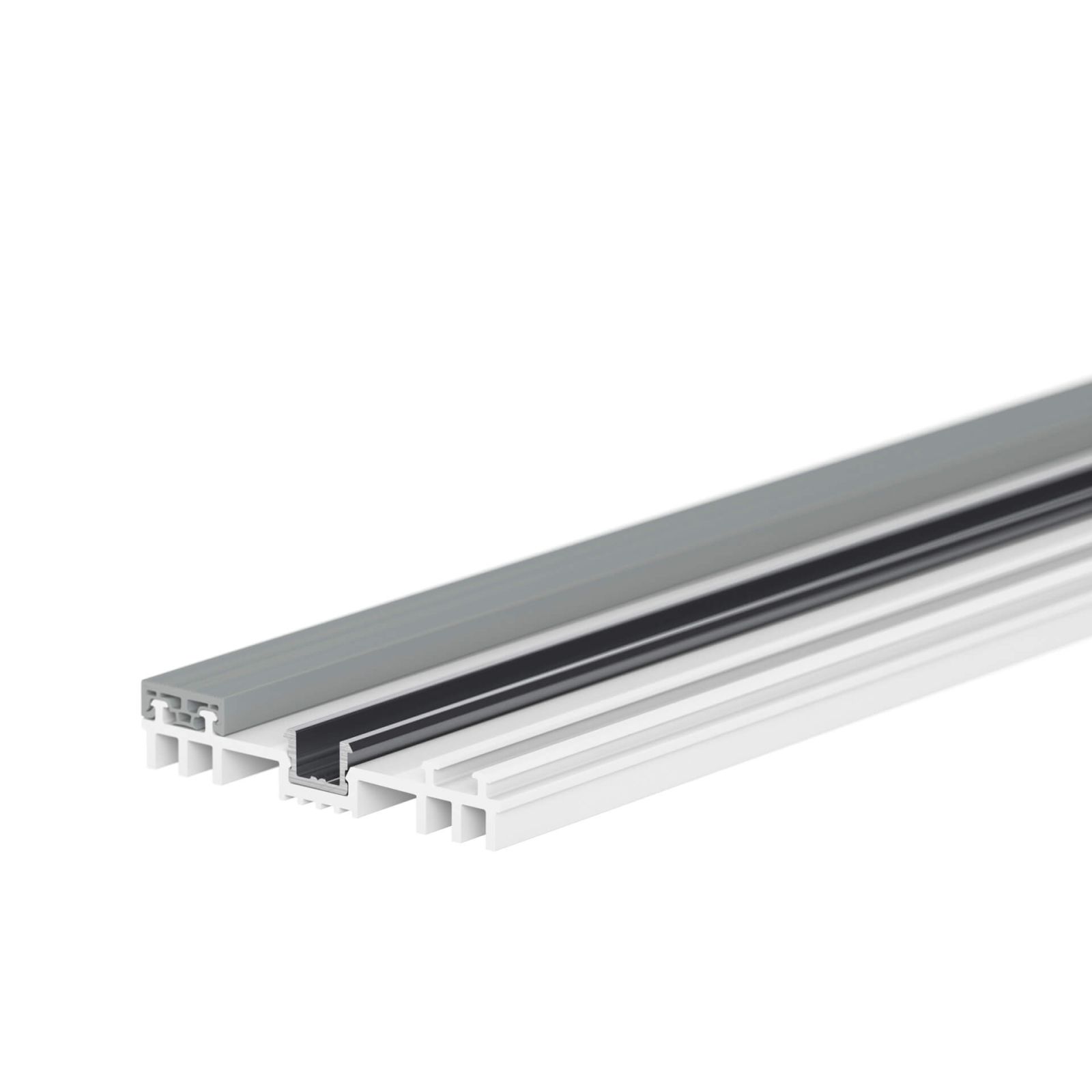 Mendig | Thermo-Rand-Onderprofiel | Kunststof en aluminium | Wit | 2000 mm