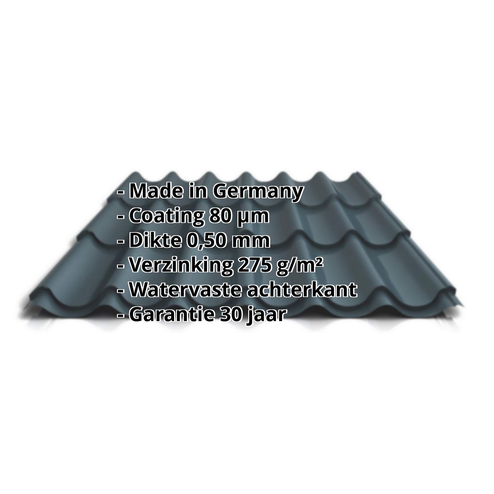 Dakpanplaat PS47/1060RT | 80 µm Shimoco | Dak | Staal 0,50 mm | 7016 - Antracietgrijs #2