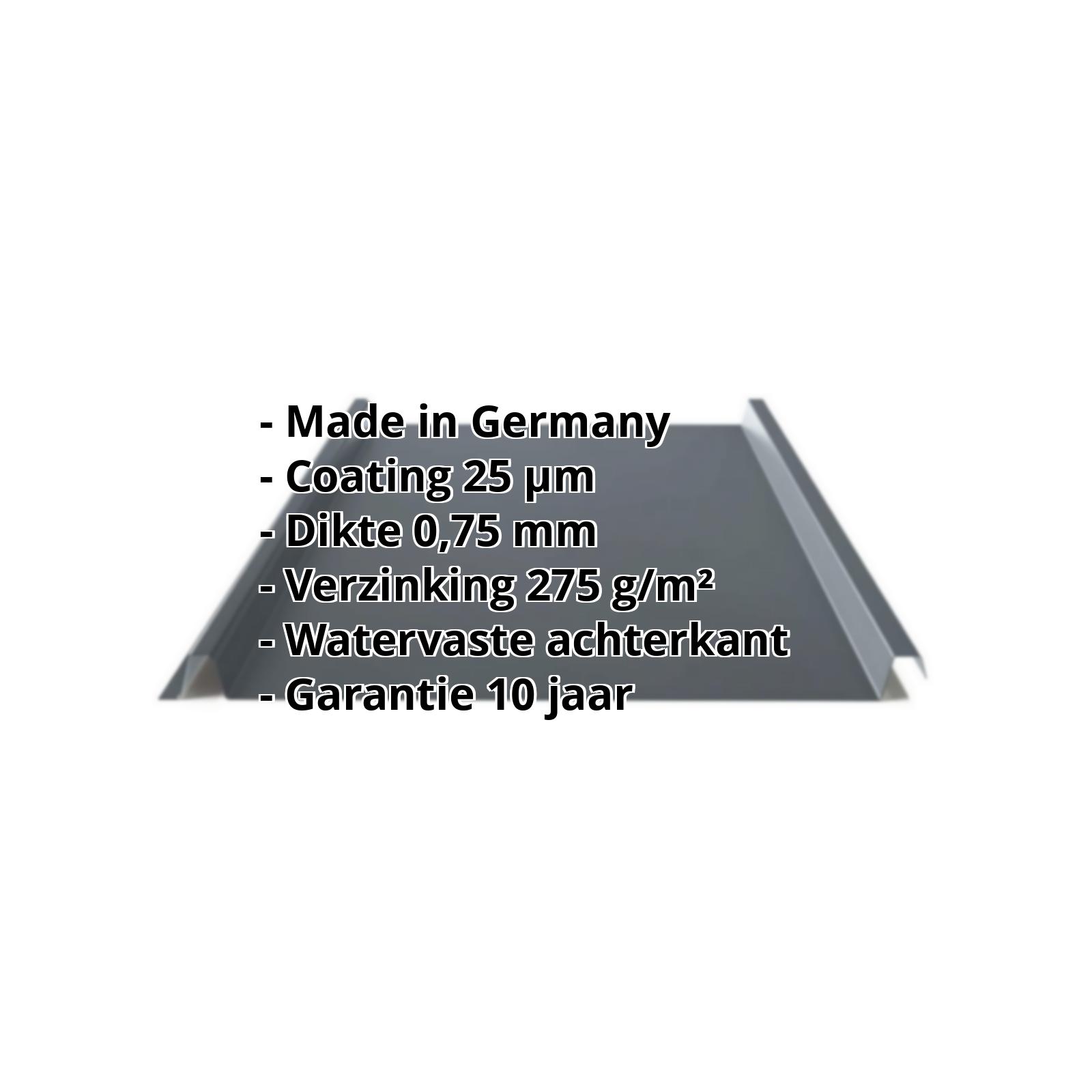 Damwandplaat felsprofiel PS33/500SER | 25 µm Polyester | Dak | Staal 0,75 mm | 7016 - Antracietgrijs #2