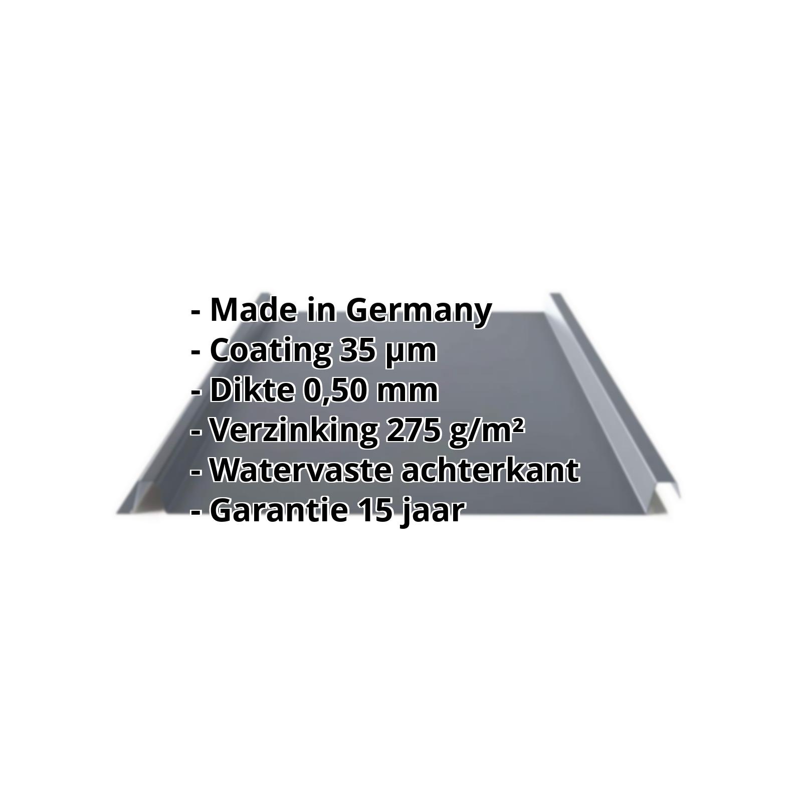 Damwandplaat felsprofiel PS33/500SER | 35 µm Mattpolyester | Dak | Staal 0,50 mm | 23 - Donkergrijs #2