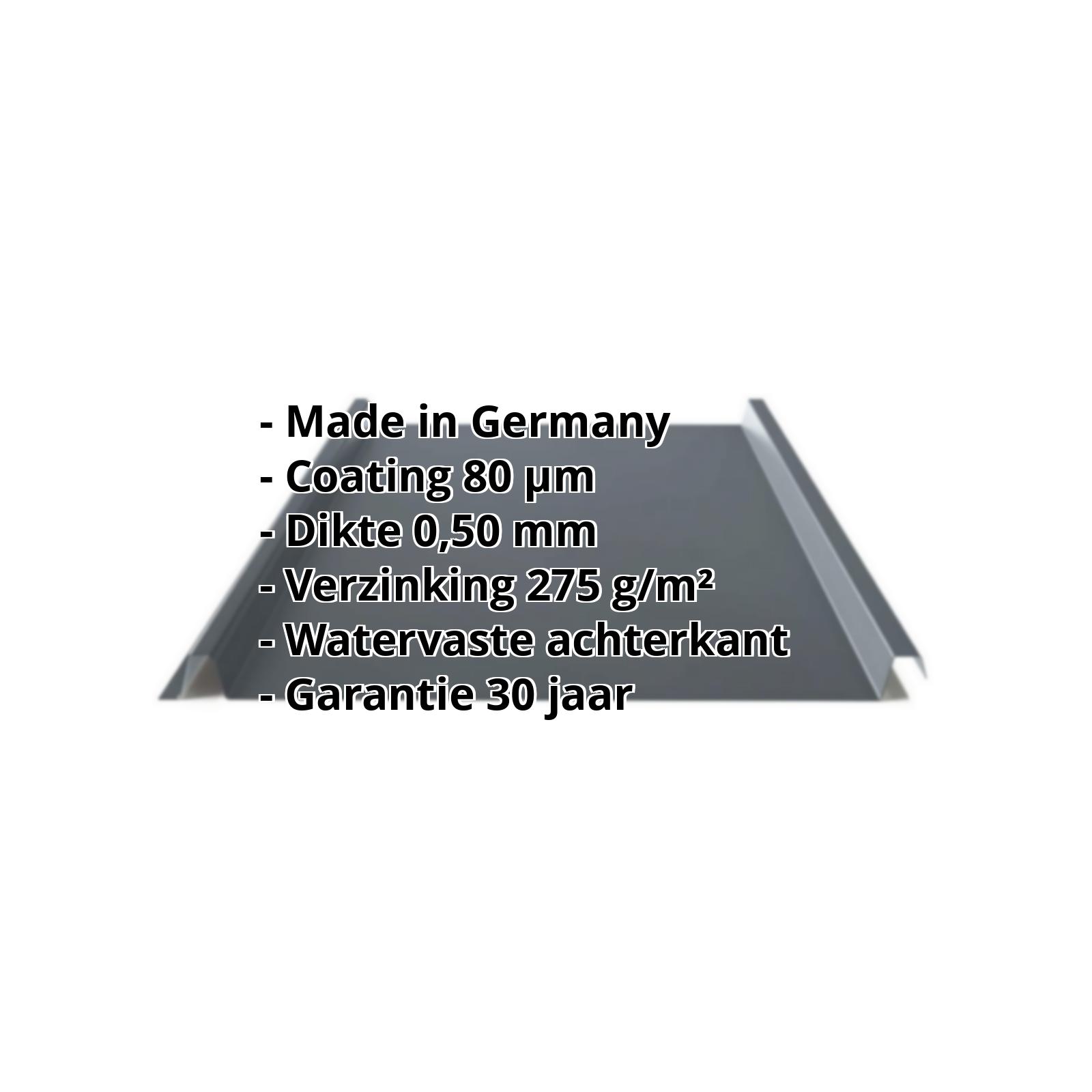 Damwandplaat felsprofiel PS33/500SER | 80 µm Shimoco | Dak | Staal 0,50 mm | 7016 - Antracietgrijs #2