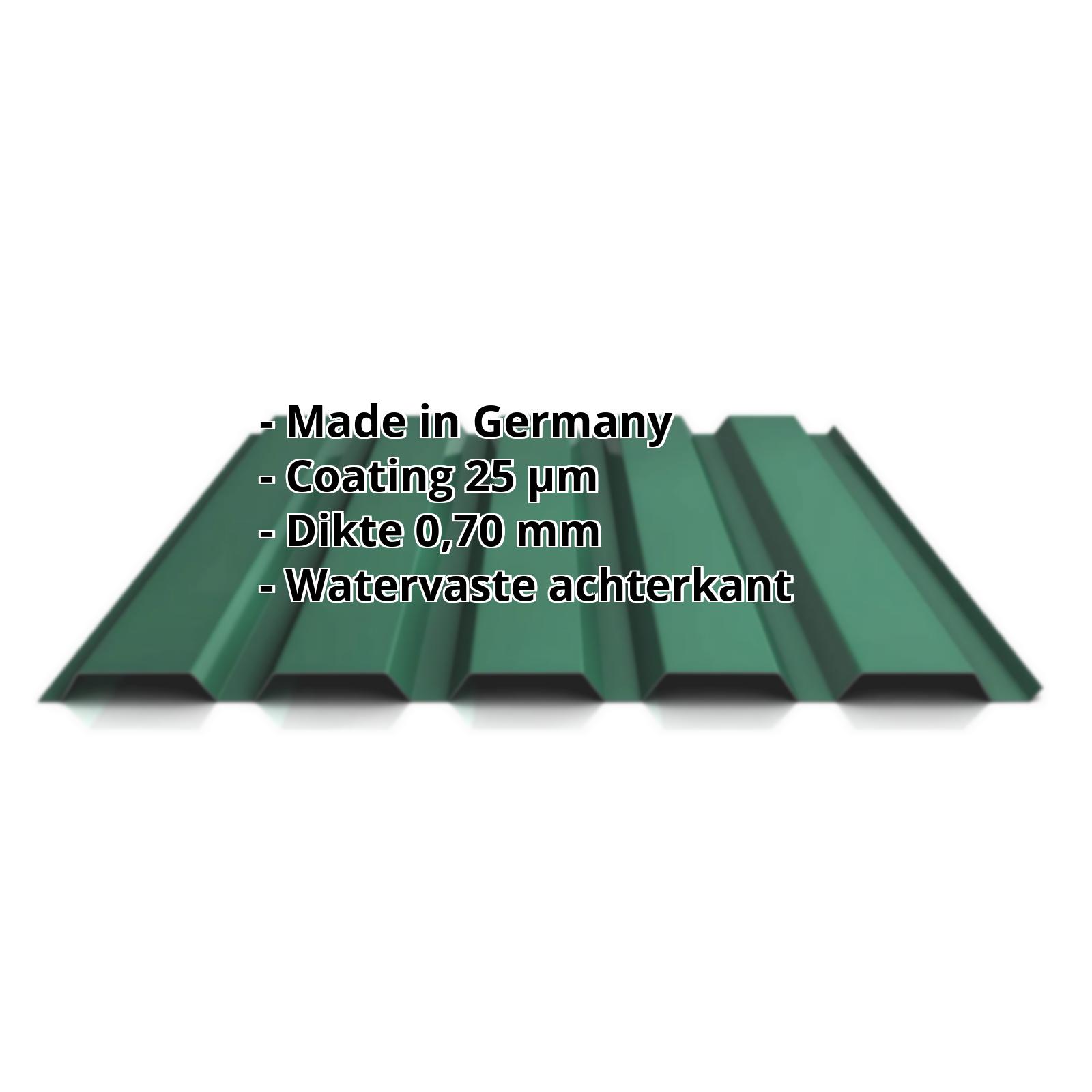 Damwandplaat PA35/1035TW | 25 µm Polyester | Gevel | Aluminium 0,70 mm | 6005 - Mosgroen #2
