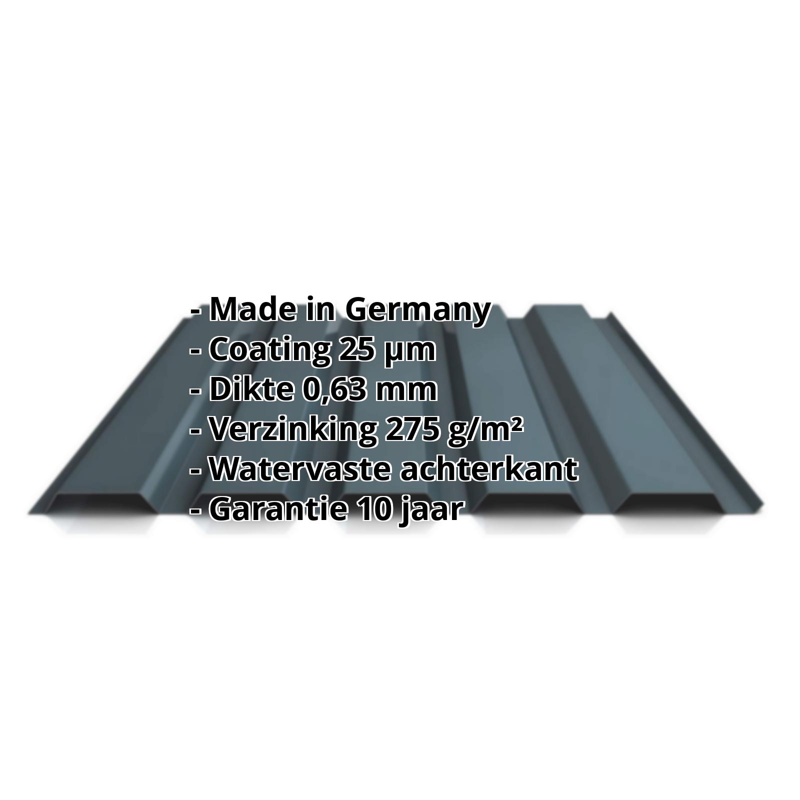 Damwandplaat PS35/1035TW | 25 µm Polyester | Gevel | Staal 0,63 mm | 7016 - Antracietgrijs #2