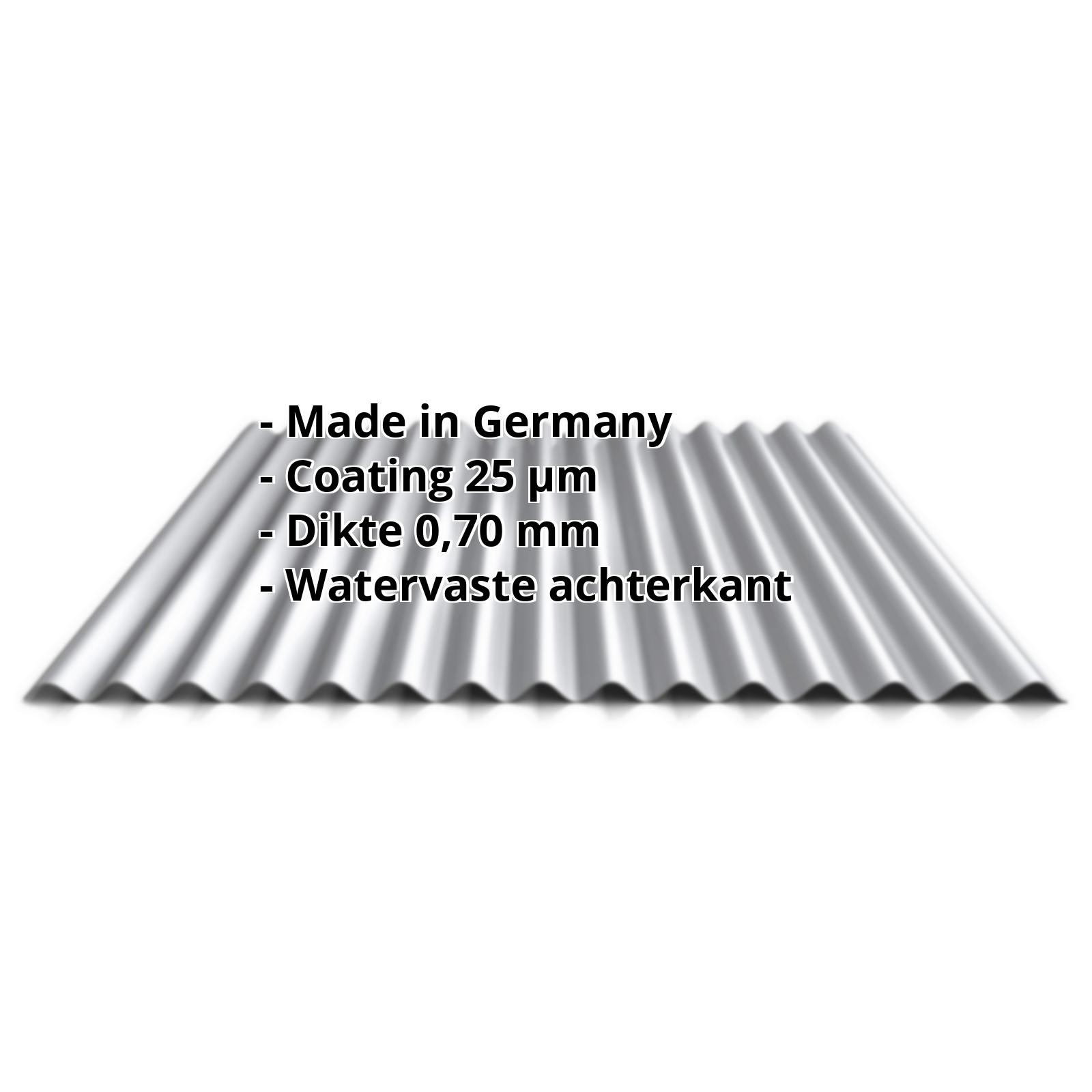 Golfplaat PA18/1064CW | 25 µm Polyester | Gevel | Aluminium 0,70 mm | 9006 - Zilver-Metallic #2