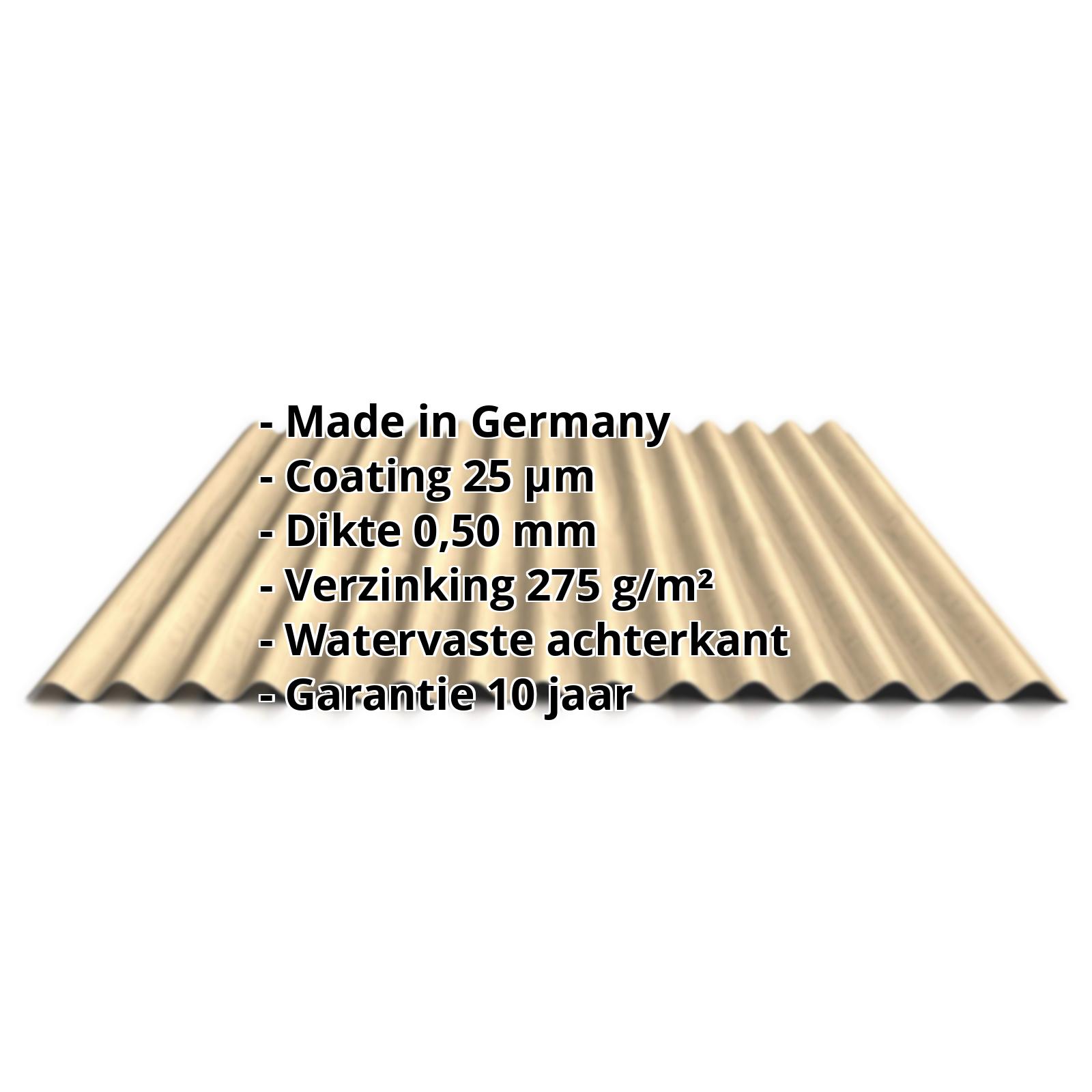 Golfplaat PS18/1064CW | 35 µm Structuurpolyester | Gevel | Staal 0,50 mm | Houtlook - Ahorn #2