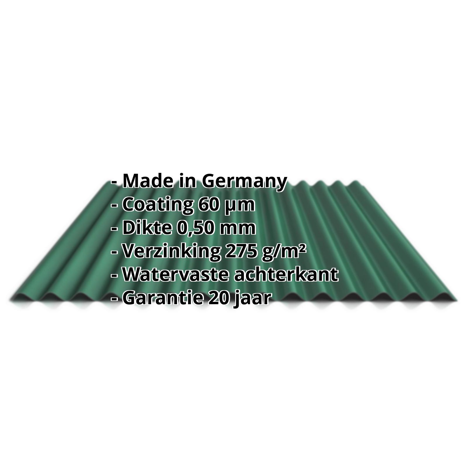Golfplaat PS18/1064CW | 60 µm TTHD | Gevel | Staal 0,50 mm | 6005 - Mosgroen #2