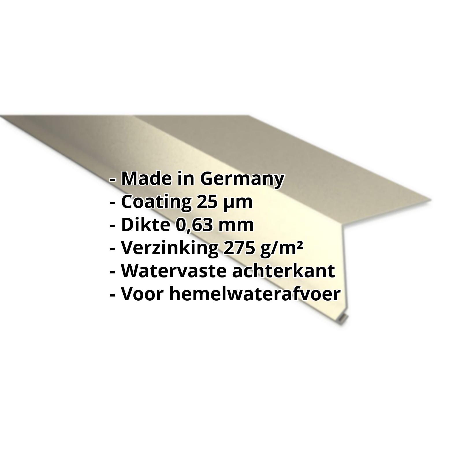 Druiplijst | 25 µm Polyester | 50 x 50 mm | 100° | Staal 0,63 mm | 1015 - Licht ivoorkleurig #2