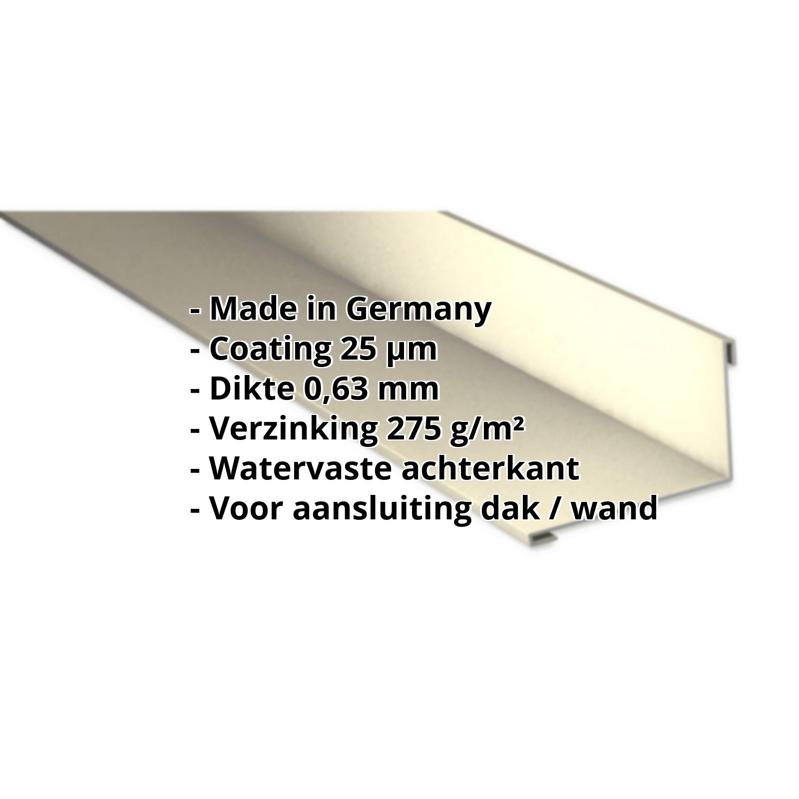 Muuraansluiting | 25 µm Polyester | 160 x 115 mm | 95° | Staal 0,63 mm | 1015 - Licht ivoorkleurig #2