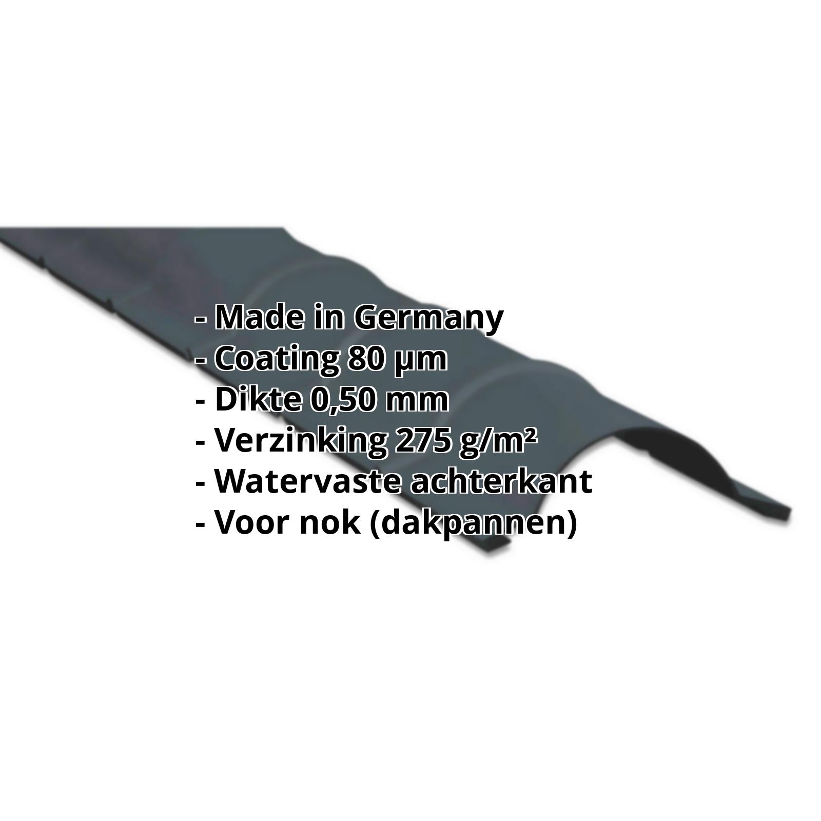 Ronde nok | 80 µm Shimoco | 1,86 m | Staal 0,50 mm | 7016 - Antracietgrijs #2