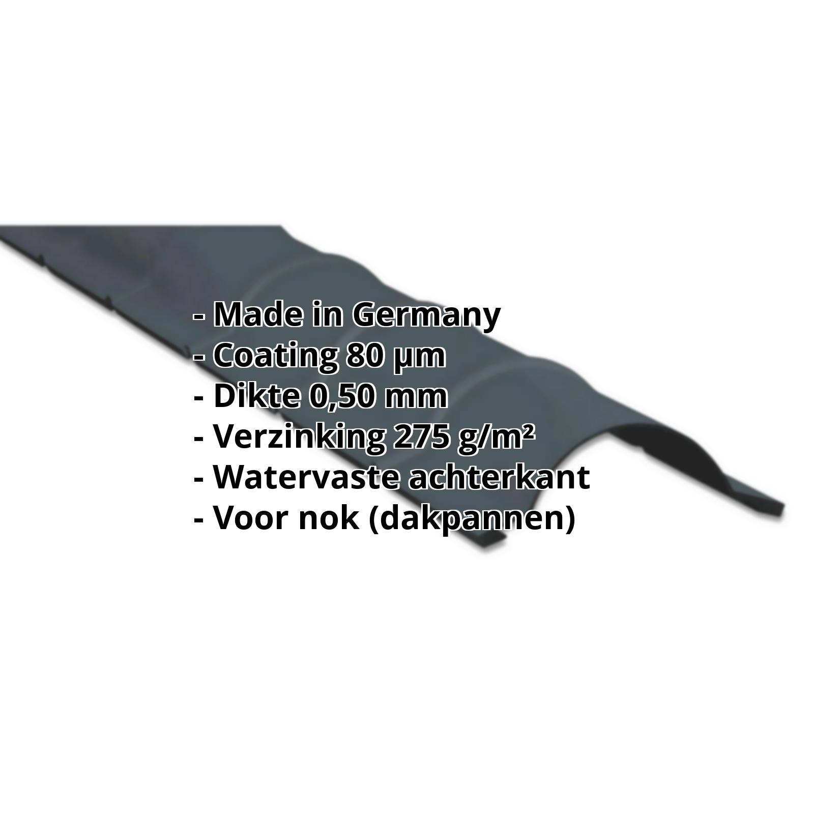 Ronde nok | 80 µm Shimoco | 1,86 m | Staal 0,50 mm | 7016 - Antracietgrijs #2