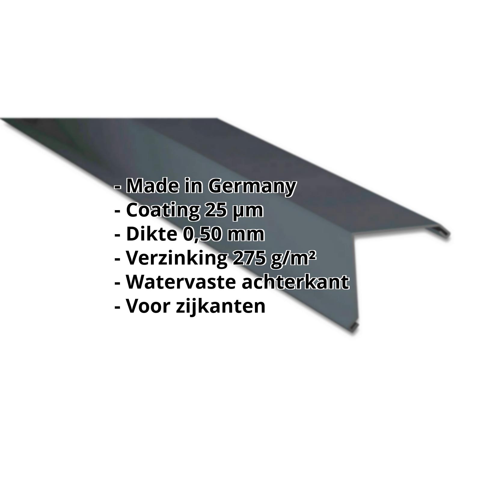 Windveer | 25 µm Polyester | 115 x 115 mm | Staal 0,50 mm | 7016 - Antracietgrijs #2